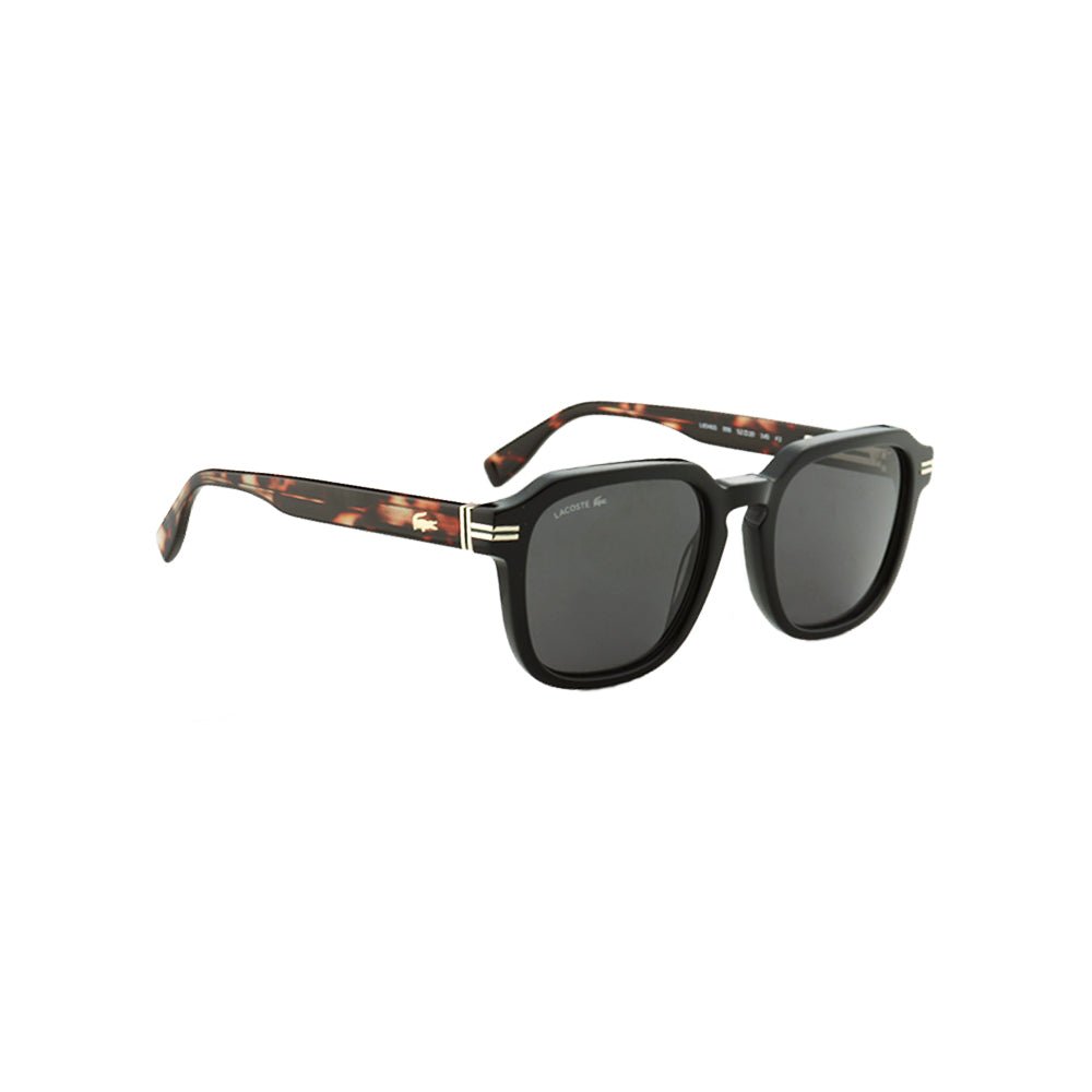 Óculos de sol quadrado Lacoste preto + Lentes de grau